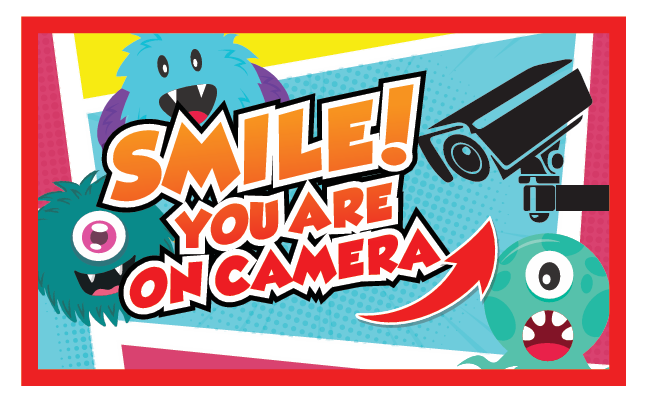 Monster Theme Smile Your on Camera