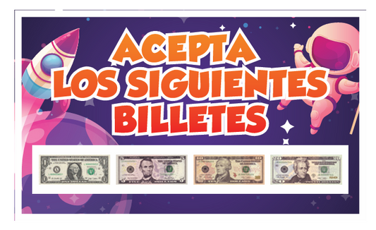 Space Theme Accepts Bills (Spanish)